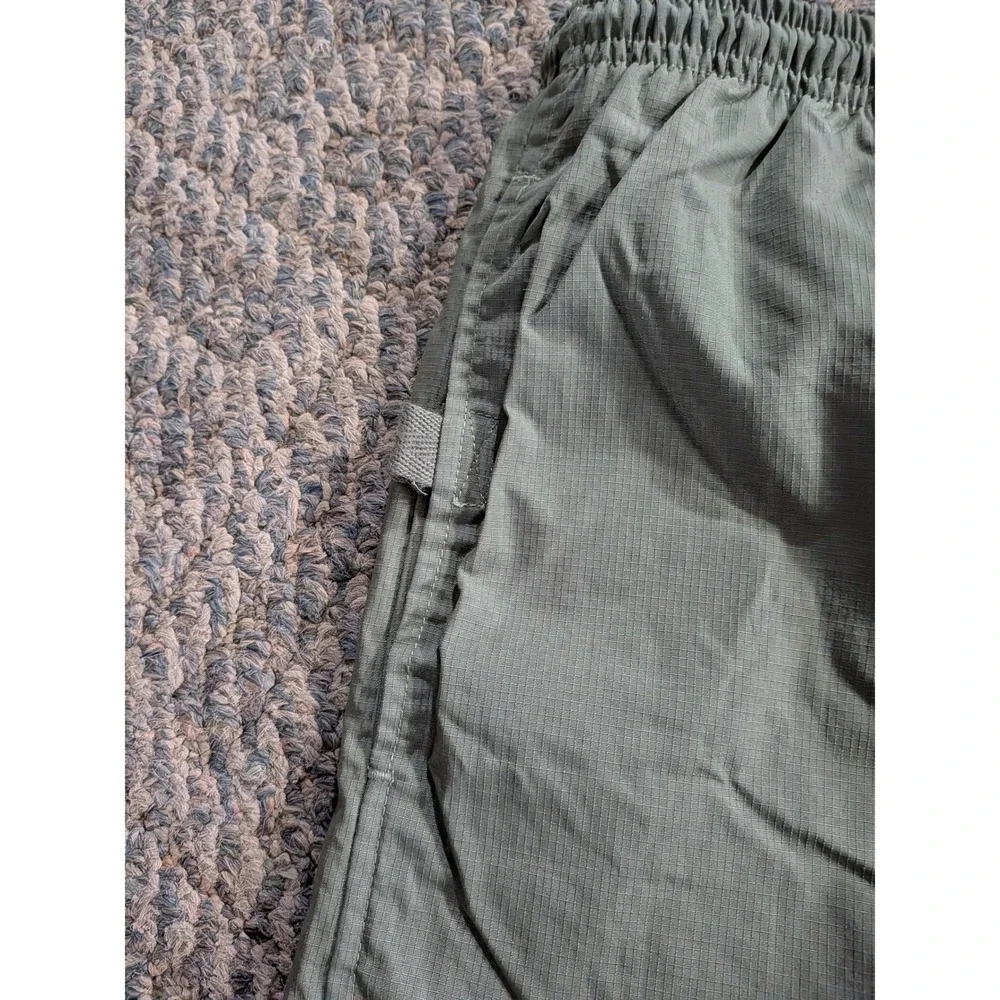 Reebok Vintage Mens Ripstop Windbreaker Pants Olive Green Mesh Lined Track M